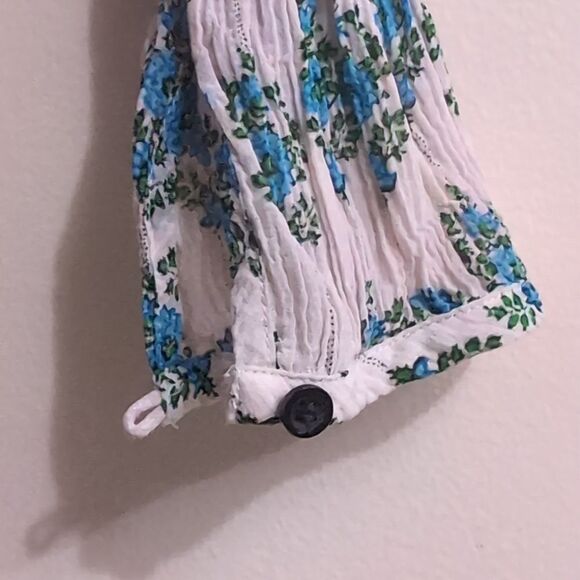 Club Monaco dainty leaf Paisley silk blend long sleeve v neck blouse siz… - Picture 6 of 11